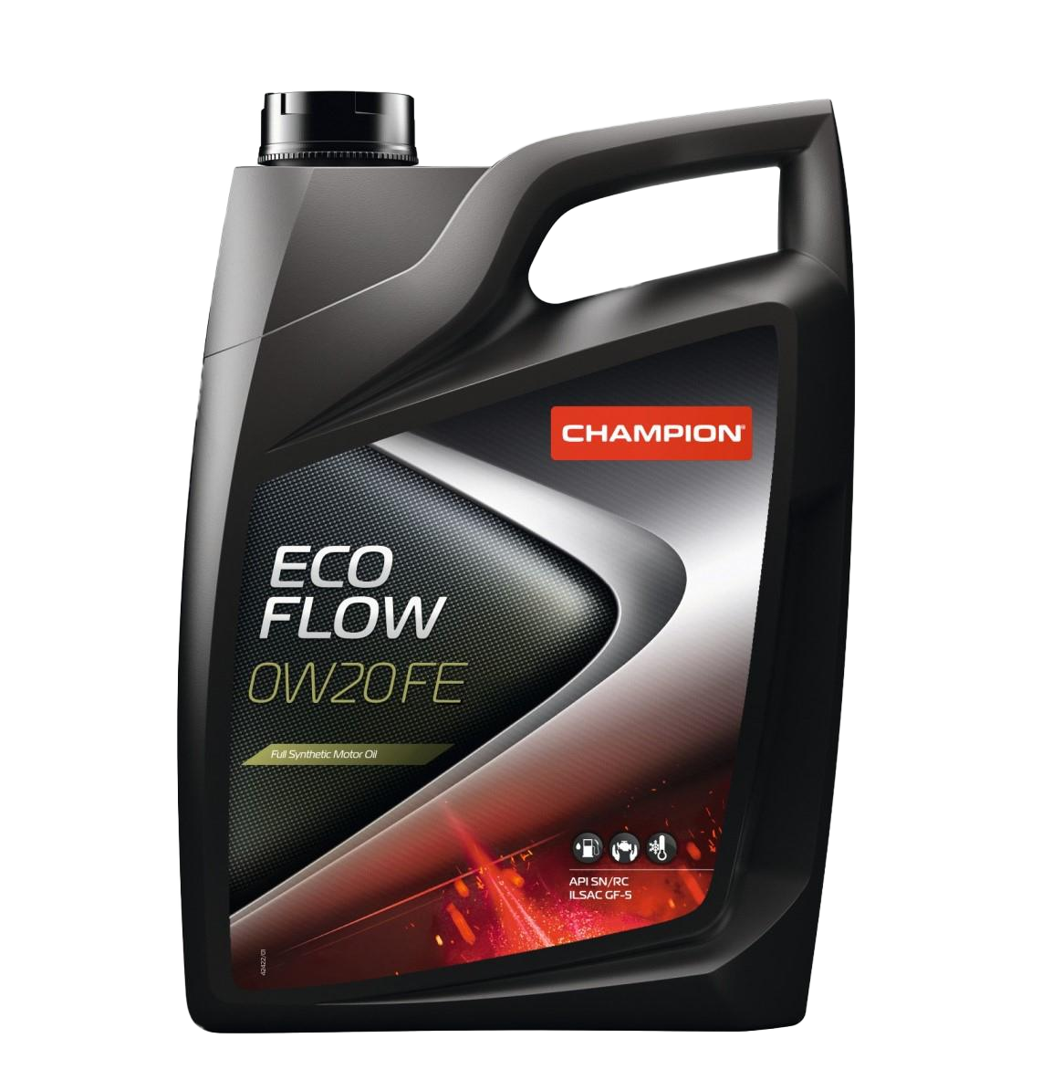 Моторное масло Champion Eco Flow 0W20 FE, 5л (CHAMPION: 8216268)